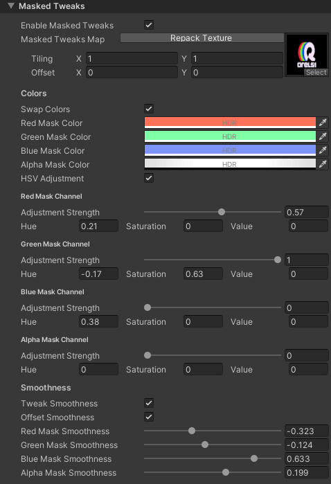 Masked Tweaks Inspector