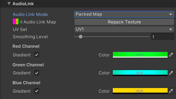 Toon Shader AudioLink Packed Map