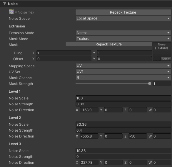 Cloud Noise Settings