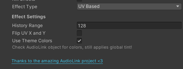 UV Based effect options