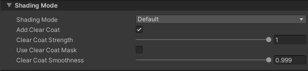 Shading Mode controls